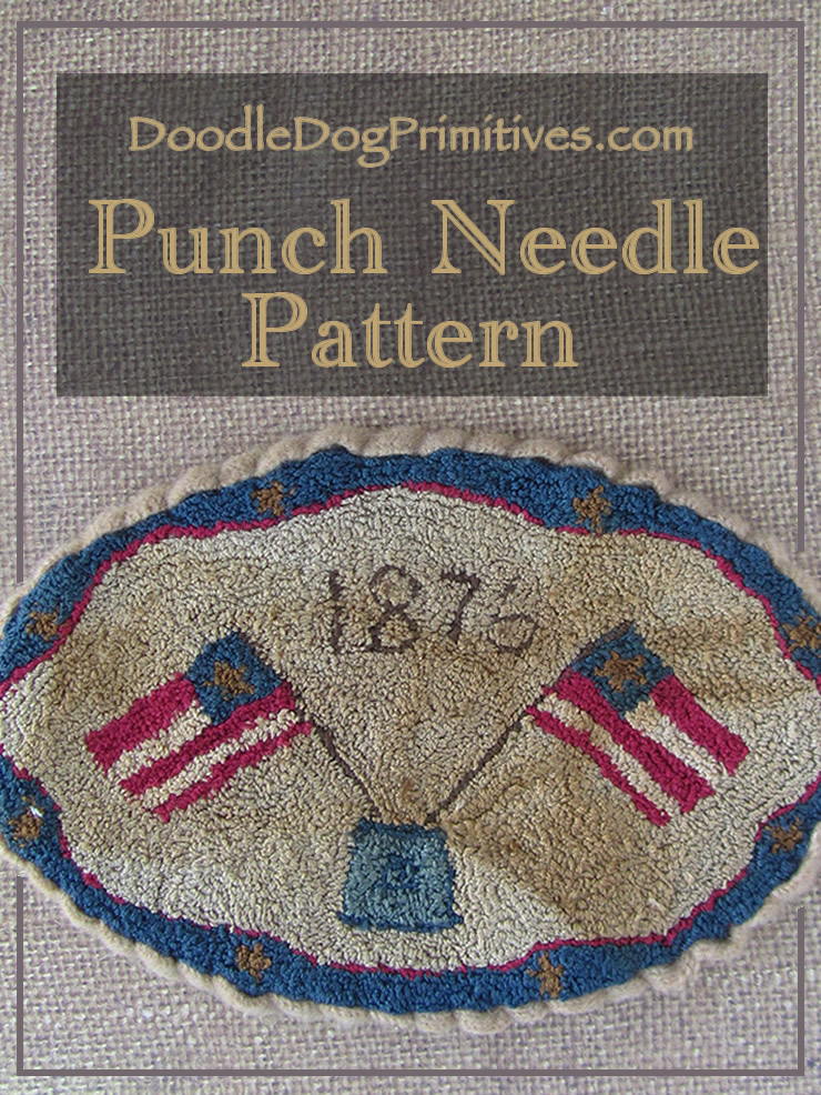 1876 Flags punch needle pattern