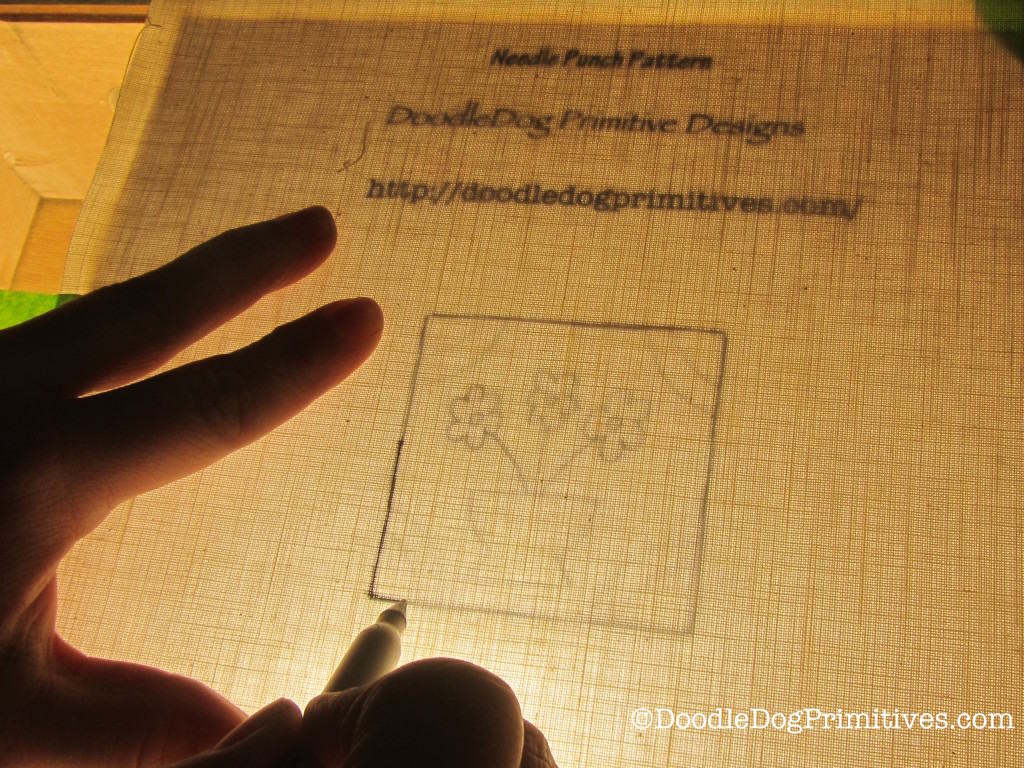 Tracing Punch Needle Pattern