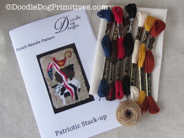 Patriotic Animal Stack-up Punch Needle Kit