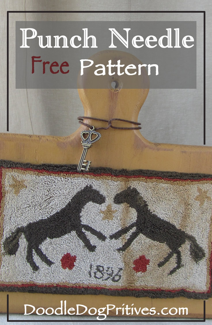 Horse Free Punch Needle Pattern