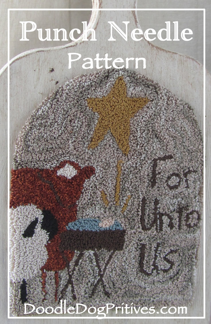 For Unto Us Punch Needle Pattern