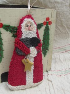 Santa with Lamb Needle Punch