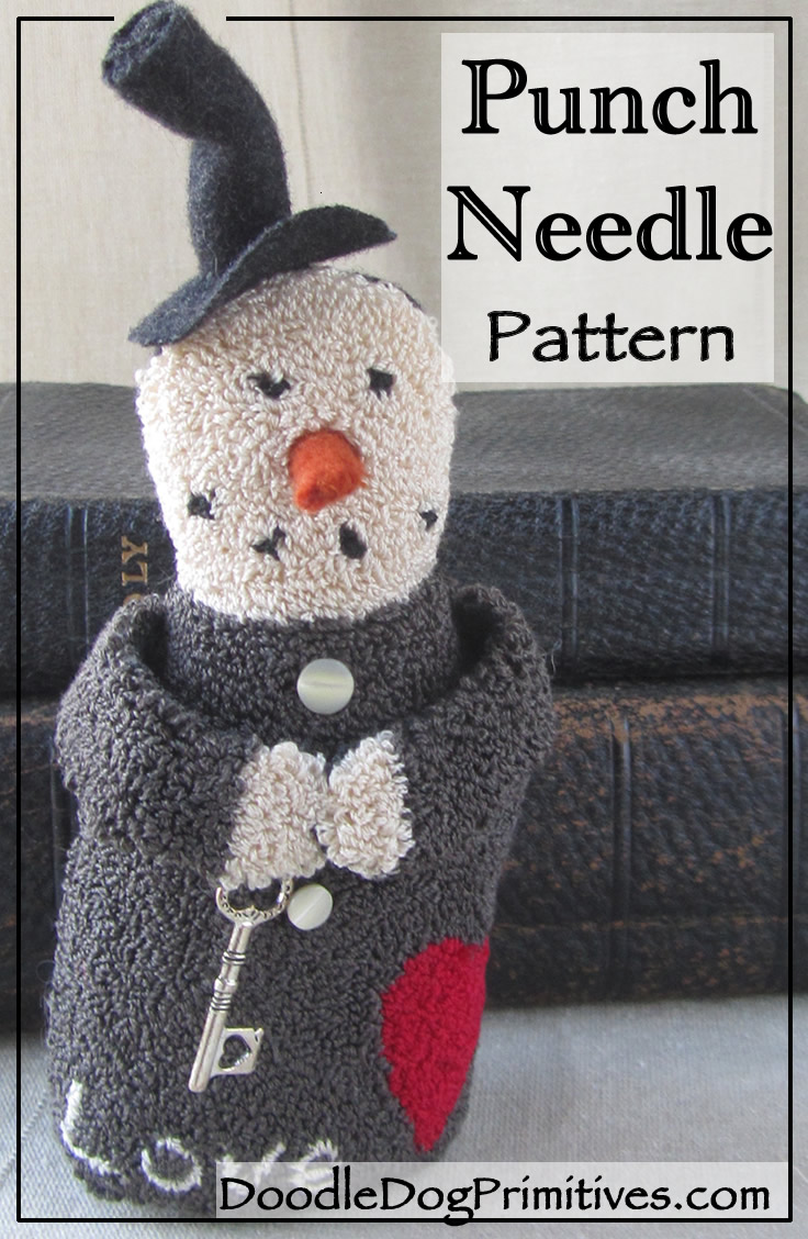 Valentine Snowman Punch Needle Pattern