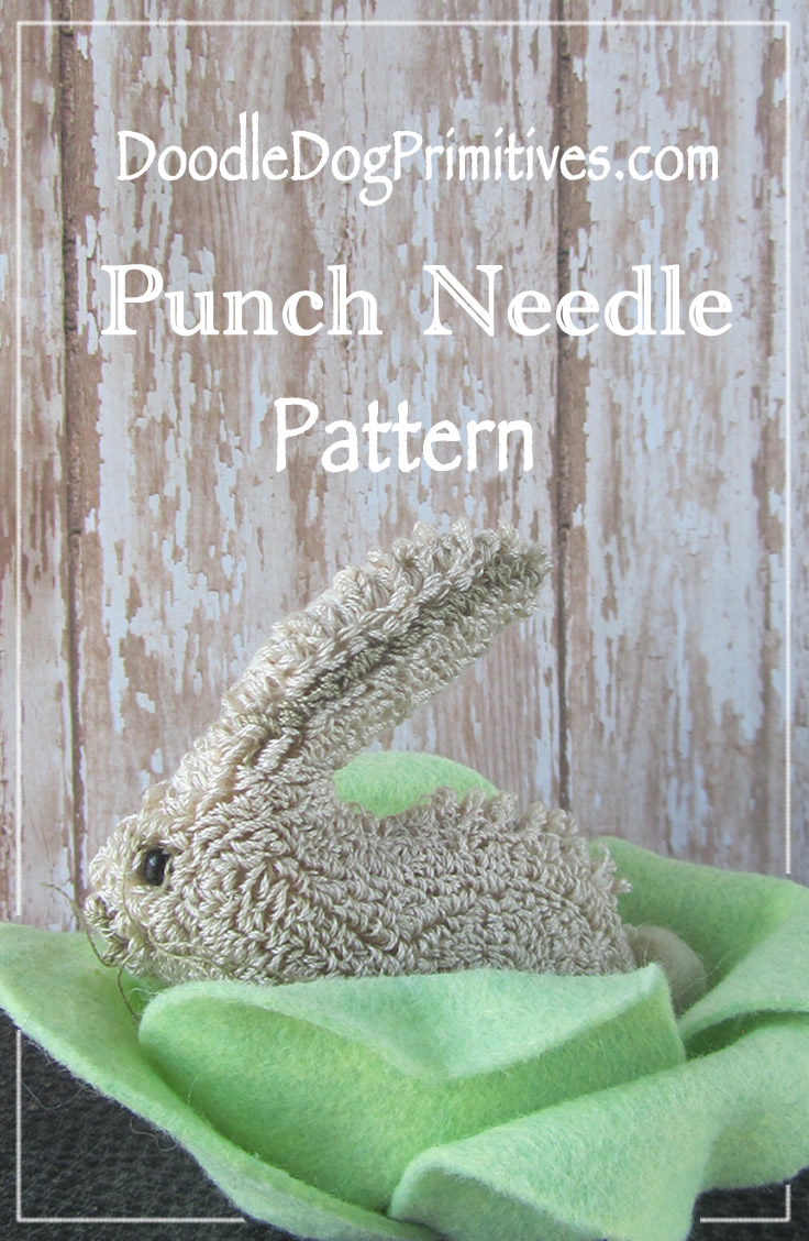 Hide & Seek Bunny punch needle pattern