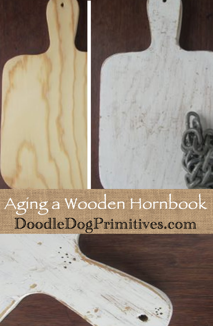 Age a wooden hornbook