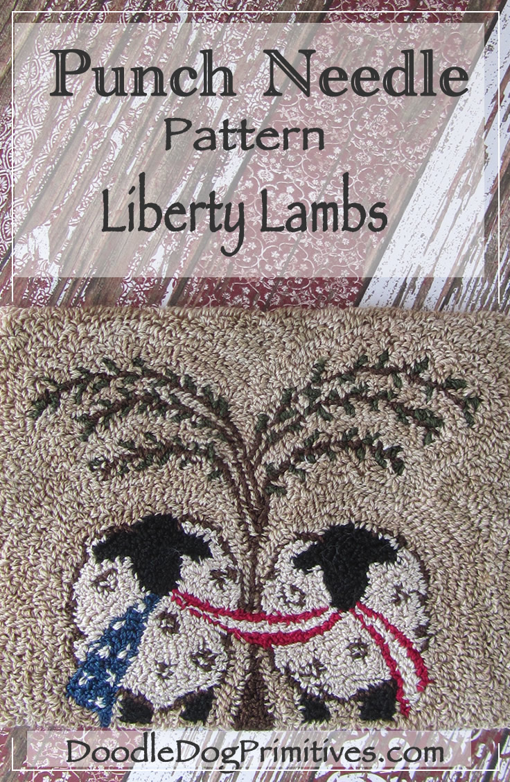 Liberty Lambs punch needle pattern