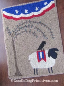 Sheep Rug Hooking Pattern - DoodleDog Designs Primitives