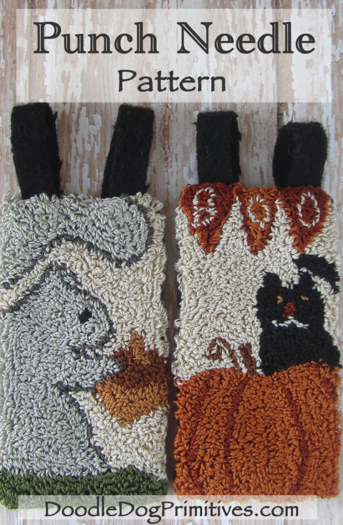 September & October banners punch needle pattern