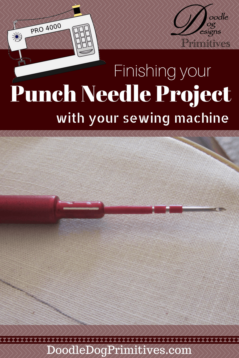 Using Sewing Machine to finish punch needle