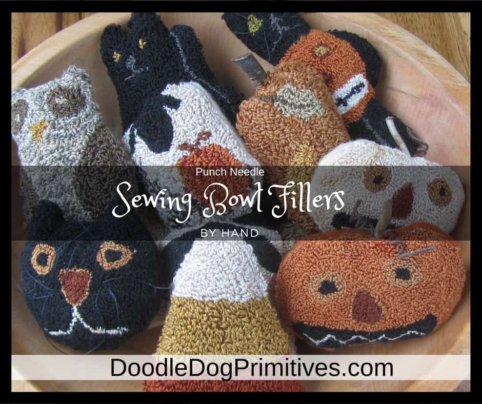 Sewing bowl fillers by hand