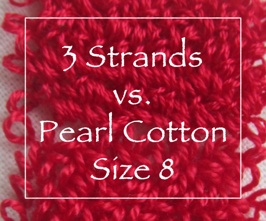 3 Strands vs. Pearl Cotton Size 8