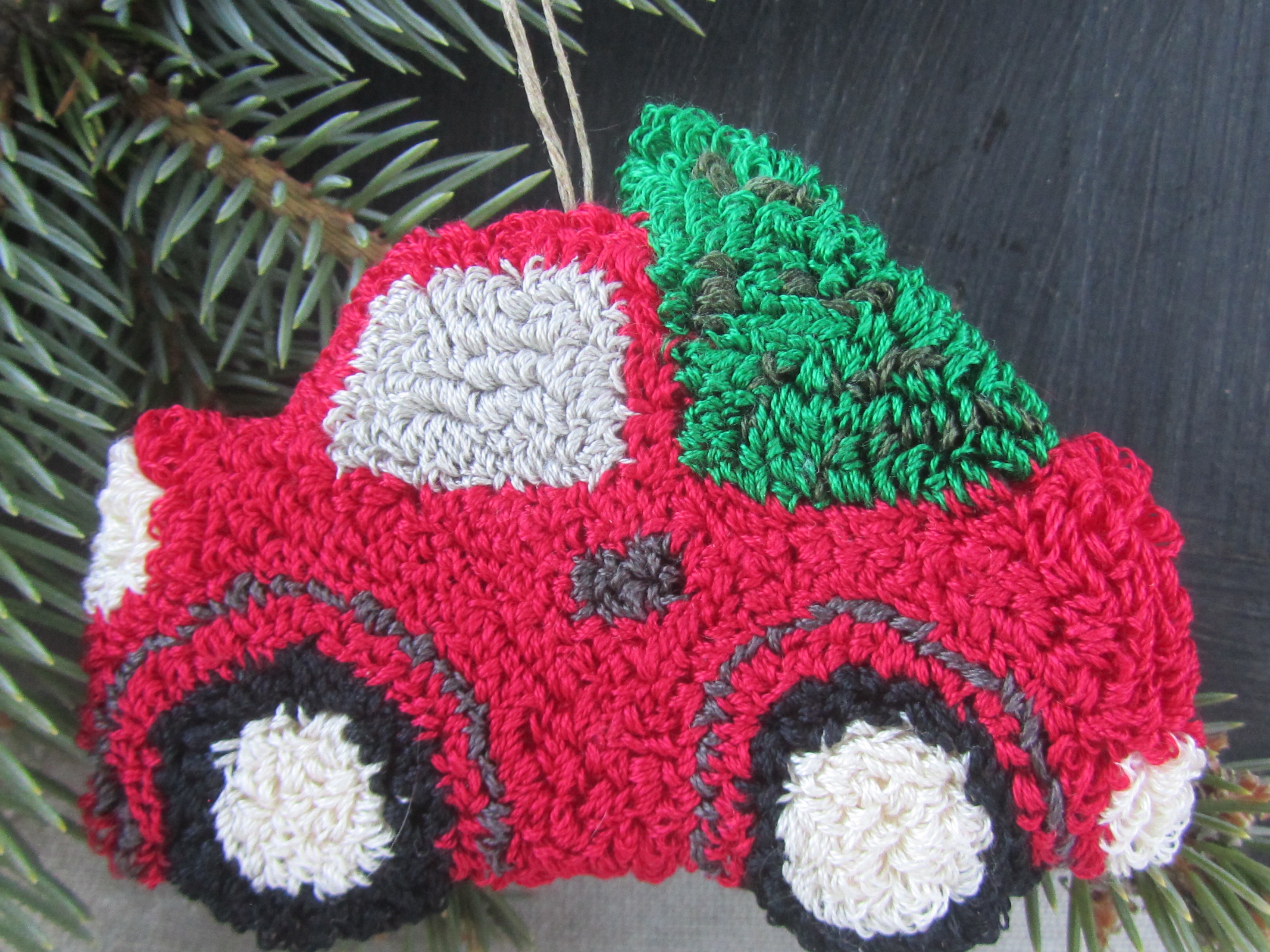 Vintage red truck punch needle sybju  doodledog designs primitives Vintage red truck punch needle sybju  doodledog designs primitives