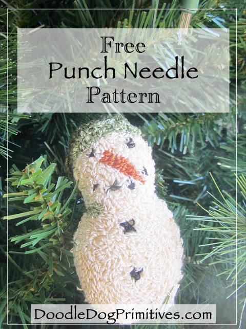 Free Snowman Punch Needle Pattern