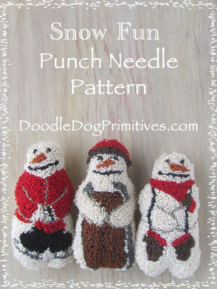 Snow Fun Punch Needle Pattern