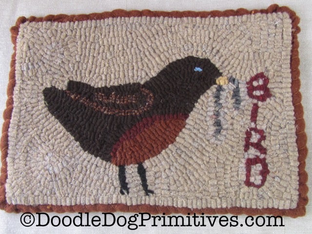 Robin Rug Hooking Pattern