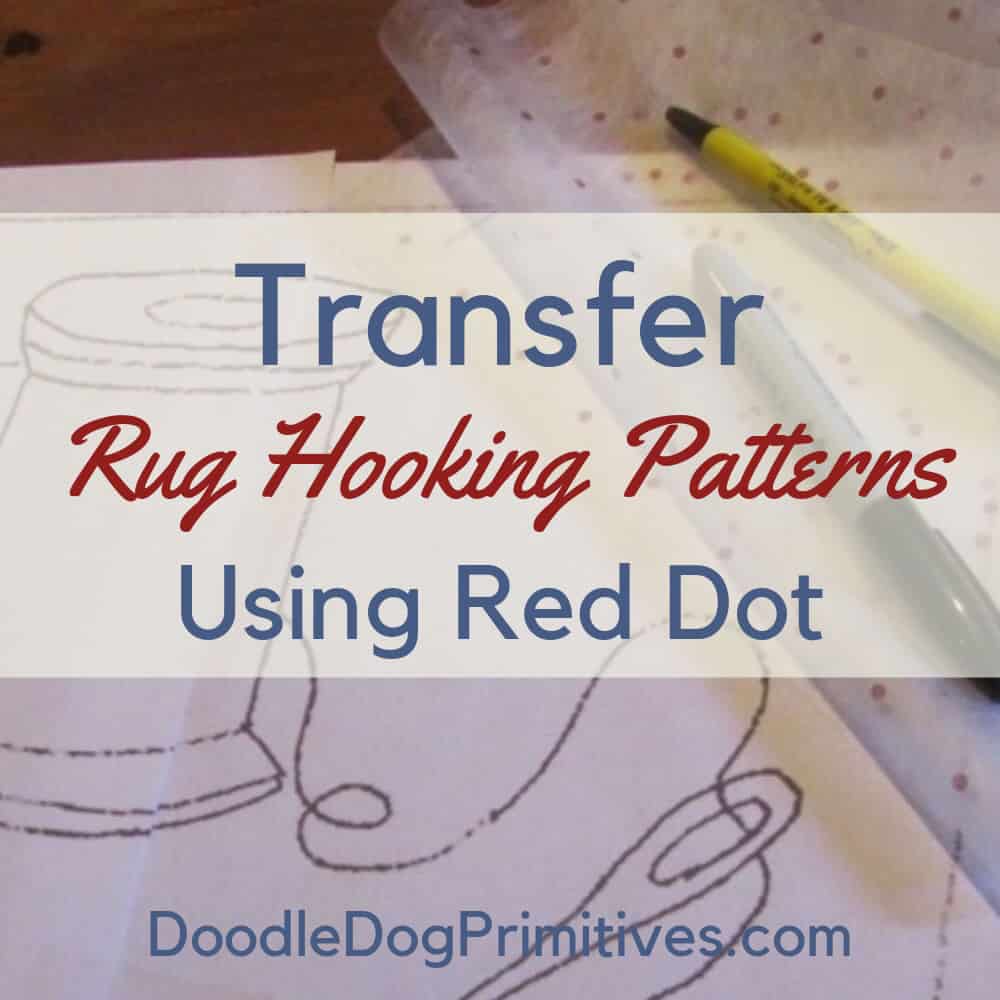 Transfer pattern with red dot fabric