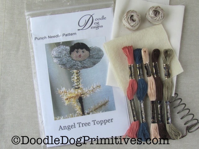 Angel Tree Topper Punch Needle Pattern