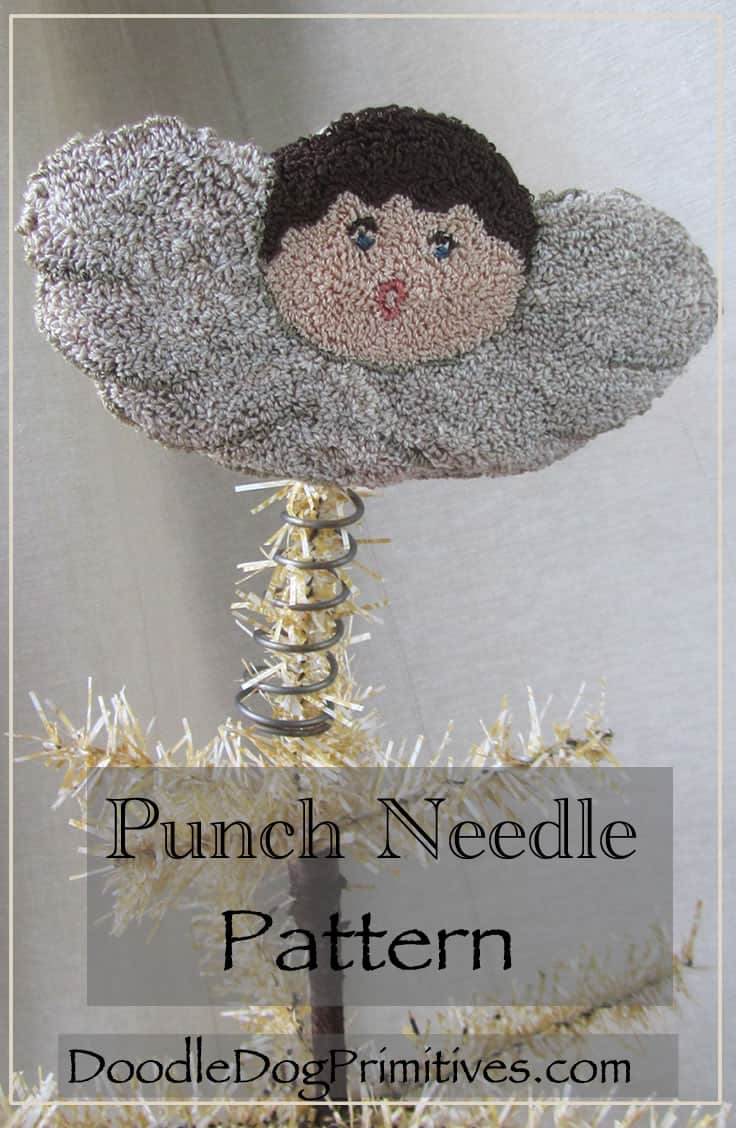 Angel Tree Topper Punch Needle Pattern