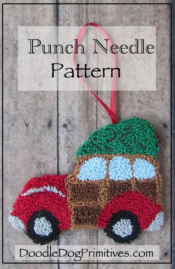 Woody Wagon Punch Needle Pattern