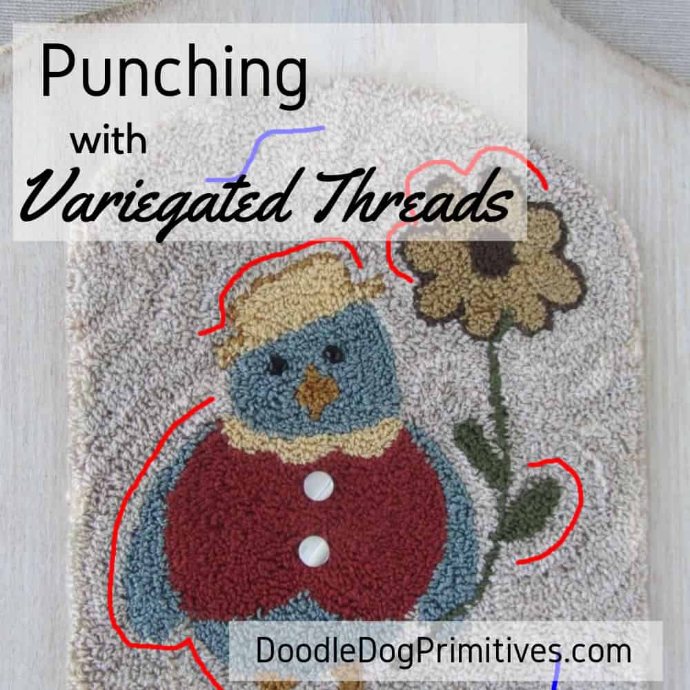 Tone Down Vivid Wool Colors - DoodleDog Designs Primitives