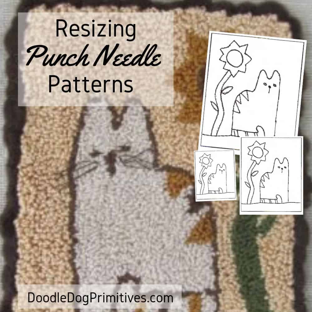 Resizing a punch needle pattern