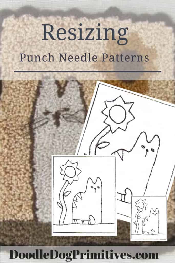 Resizing a punch needle pattern