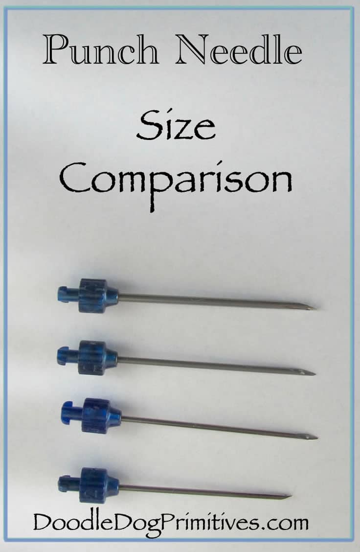 Punch Needle Sizes DoodleDog Designs Primitives