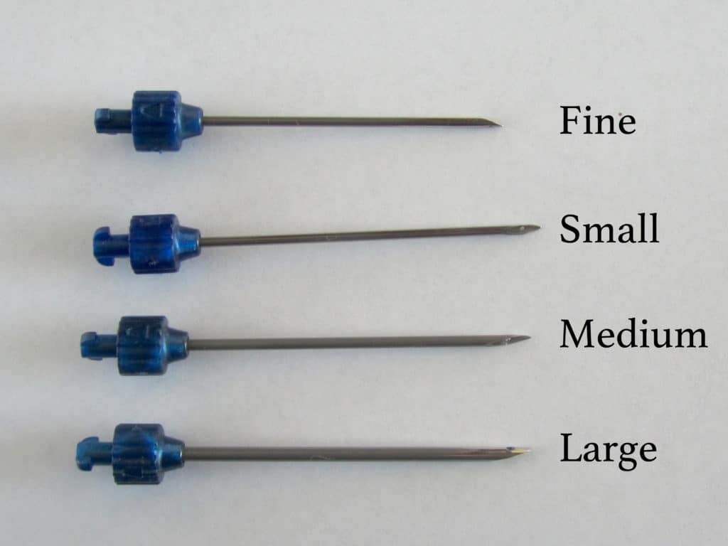 Ultra punch needle size comparison
