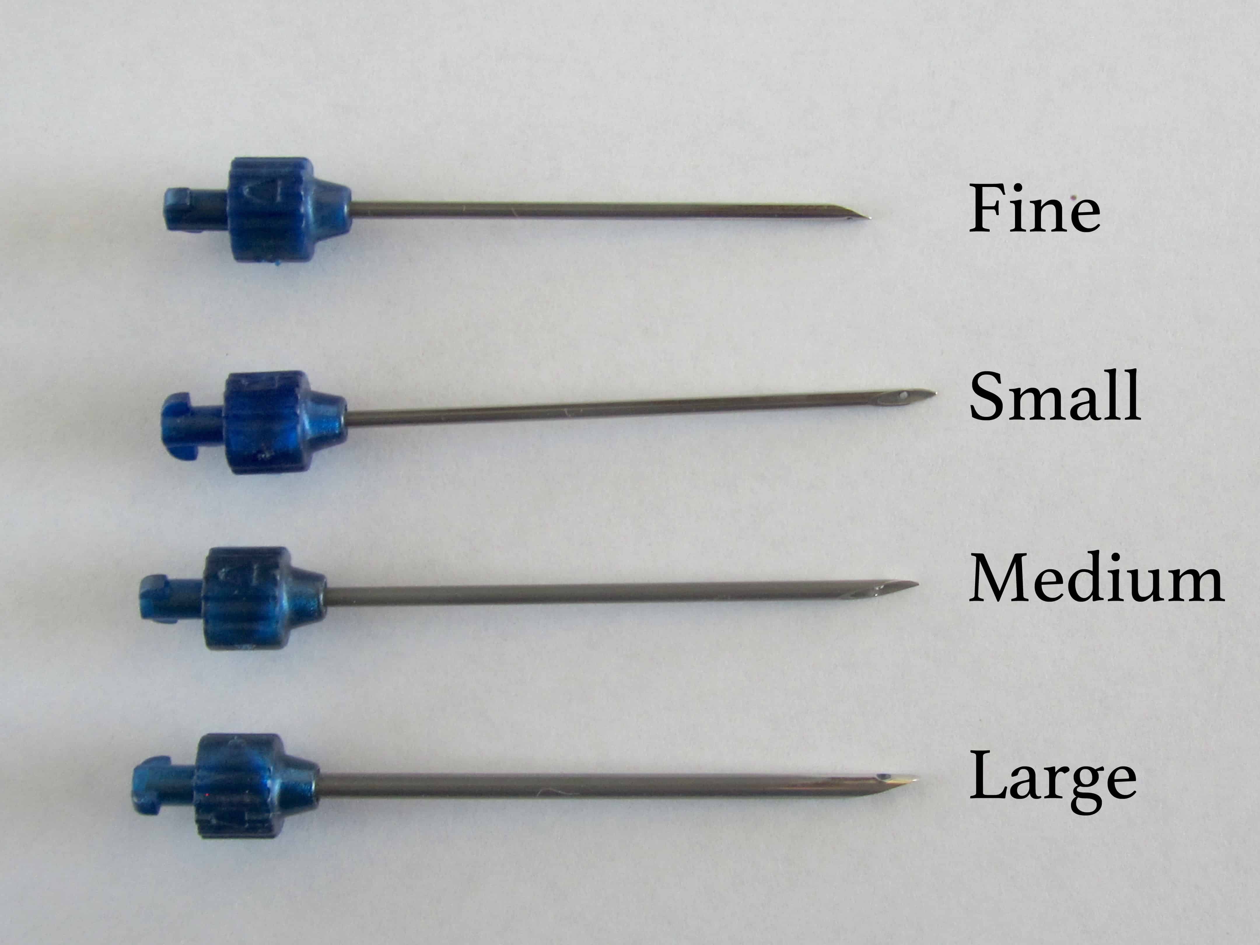 Ultra punch needle size comparison DoodleDog Designs Primitives