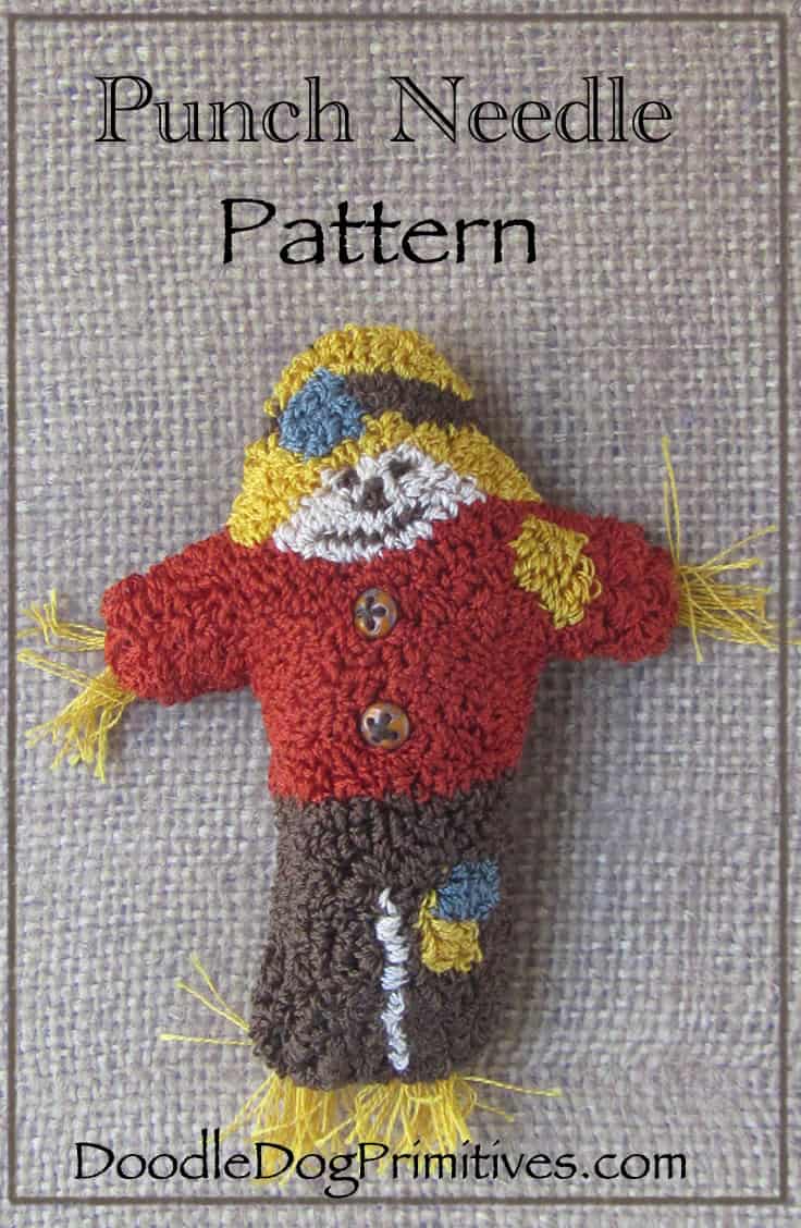 Sam the Scarecrow punch needle pattern