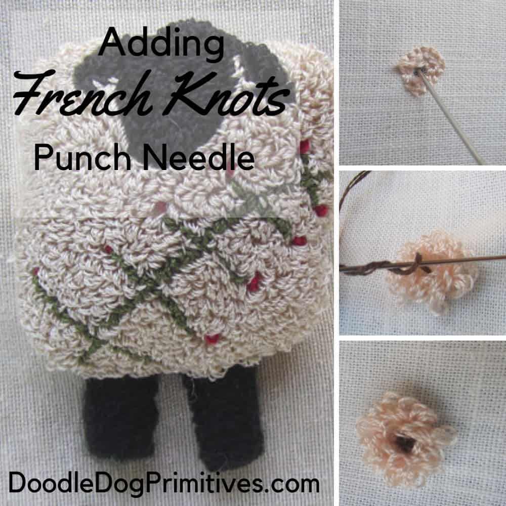 Add french knots to punch needle