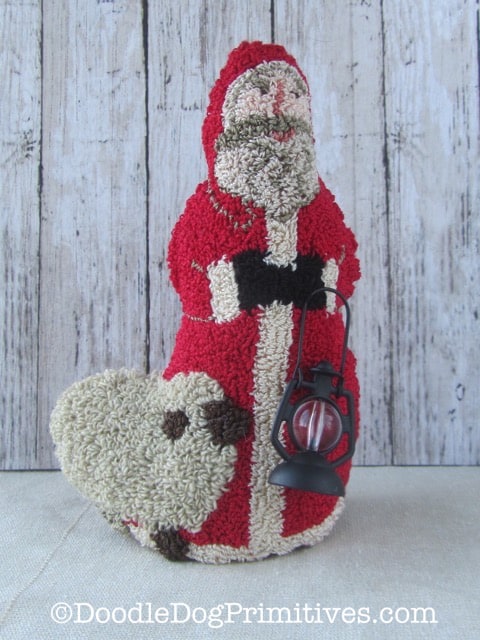 3 dimensional punch needle Santa