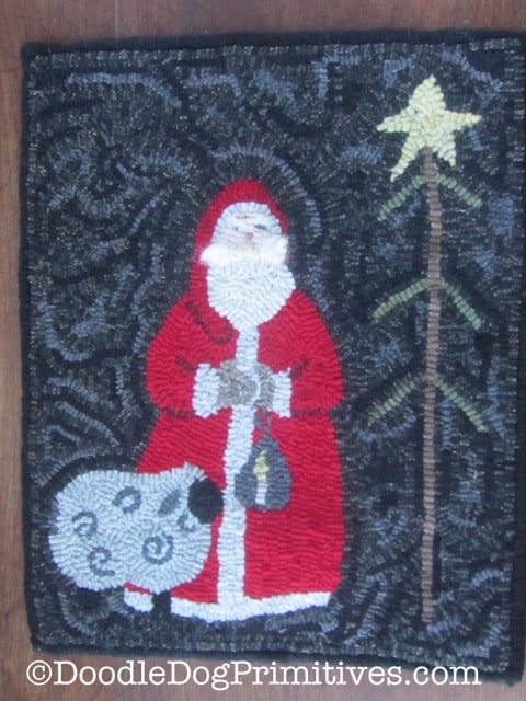 A Midnight Clear rug hooking