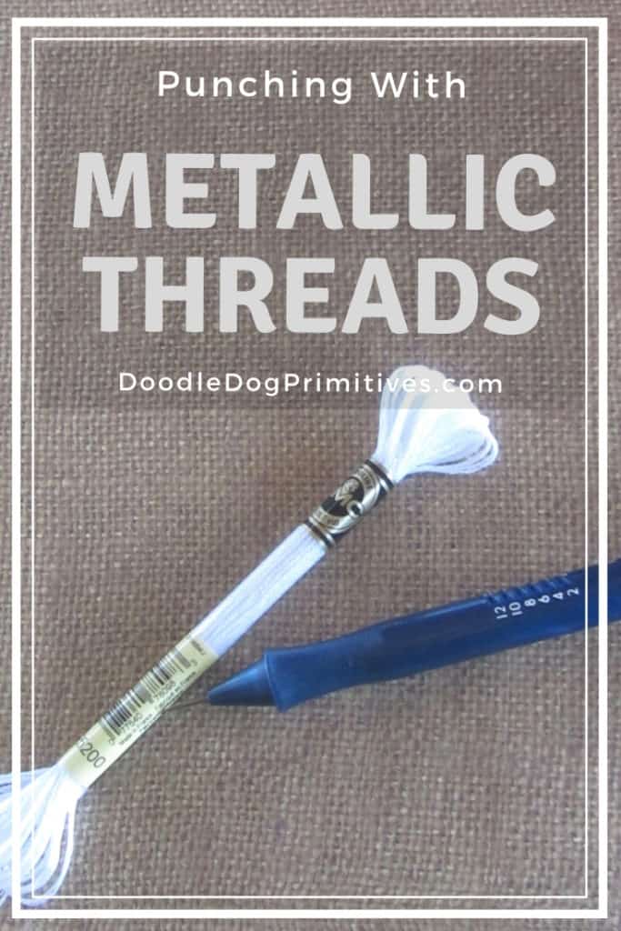 Punching with Metallic thread