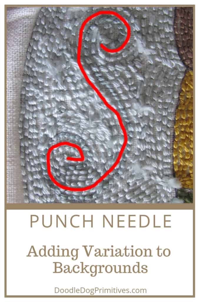 Adding Variation to punch needle backgrounds