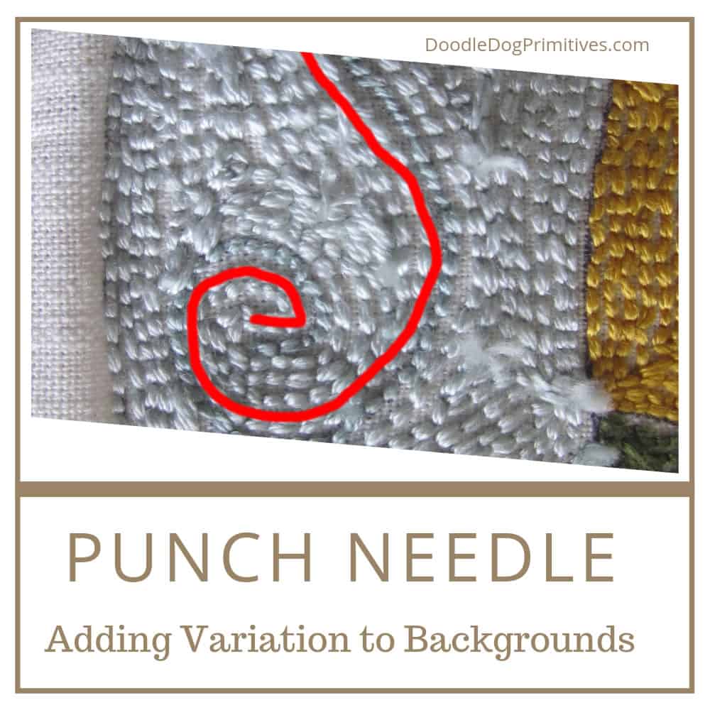 Adding variation to your punch needle background