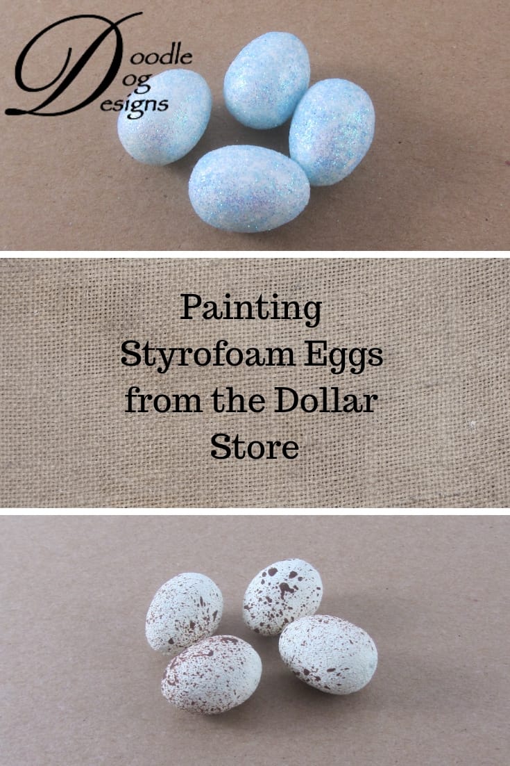 Here's how I transformed glittery styrofoam eggs into primitive, speckled eggs.