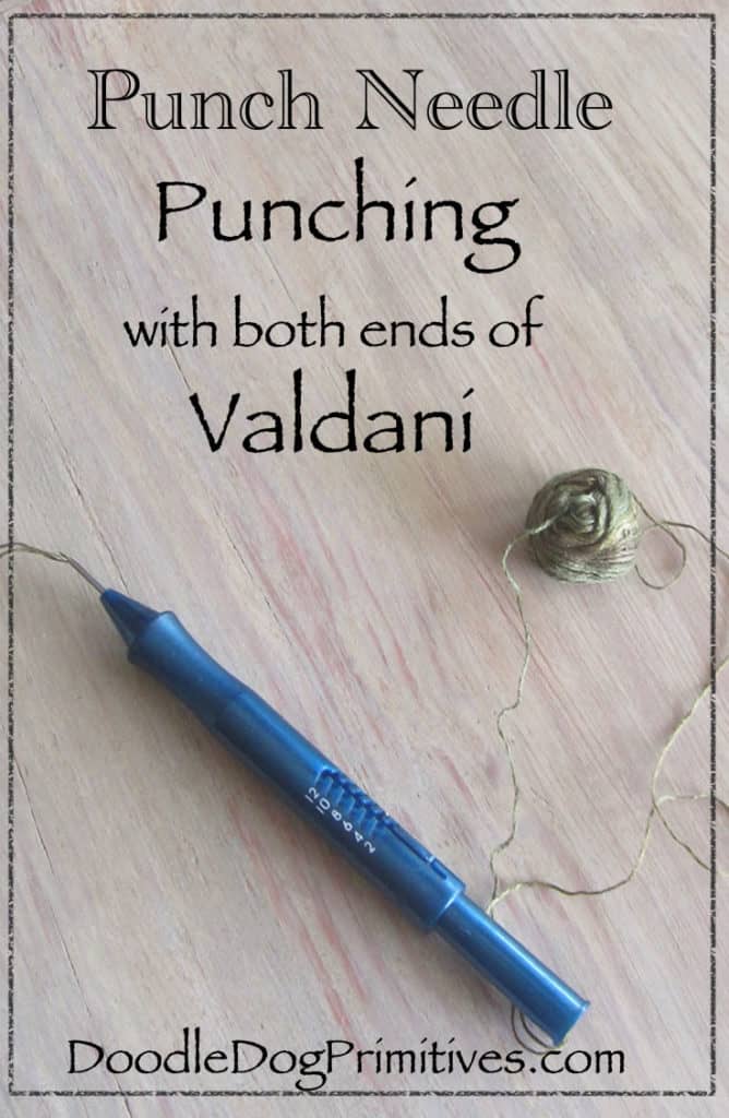 Doubling up Valdani floss for punch needle