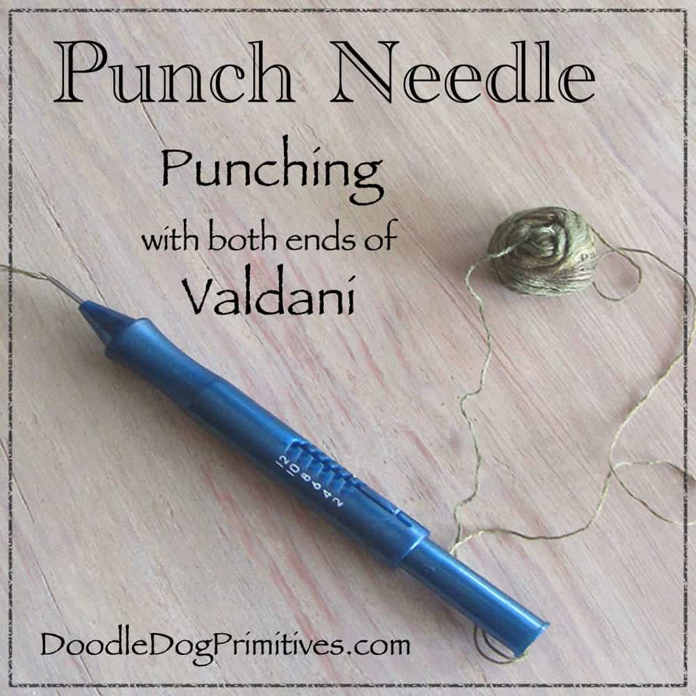 Punching with both ends of Valdani floss