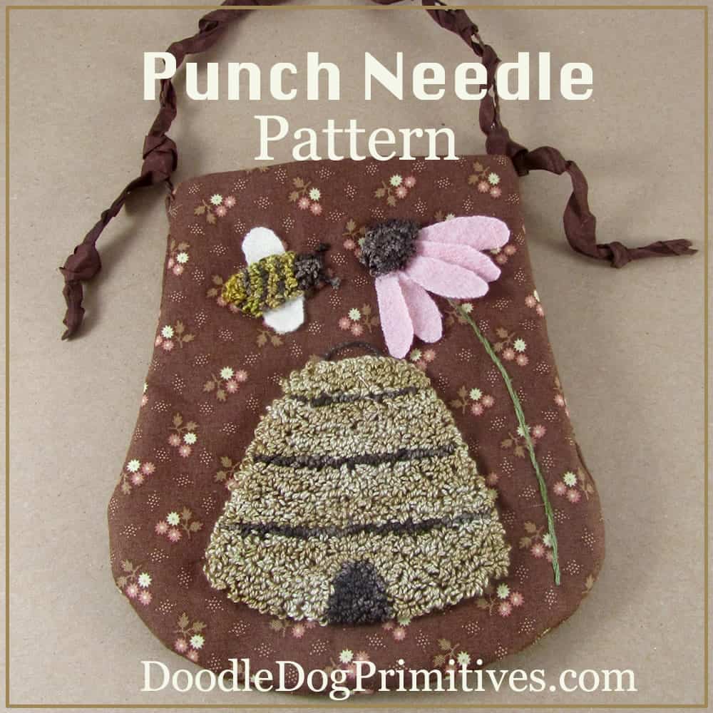 Punch Needle Summer Ditty Bag - DoodleDog Designs Primitives