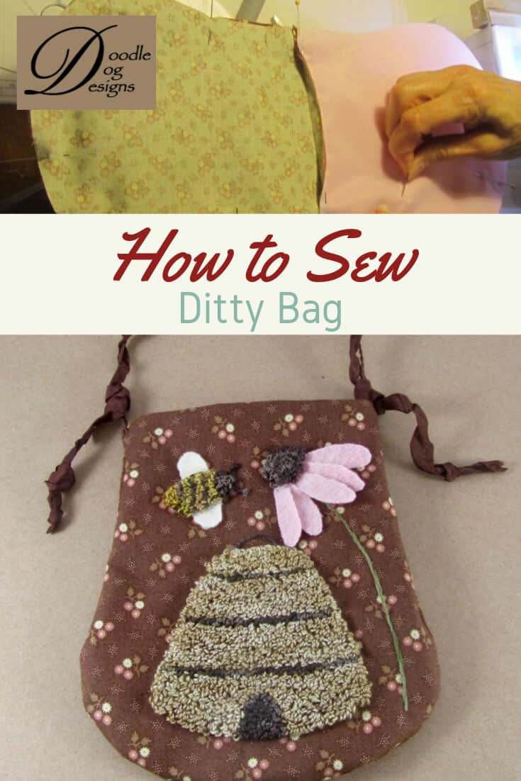How to Sew a Ditty Bag DoodleDog Designs Primitives