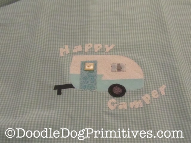 Vintage camper applique