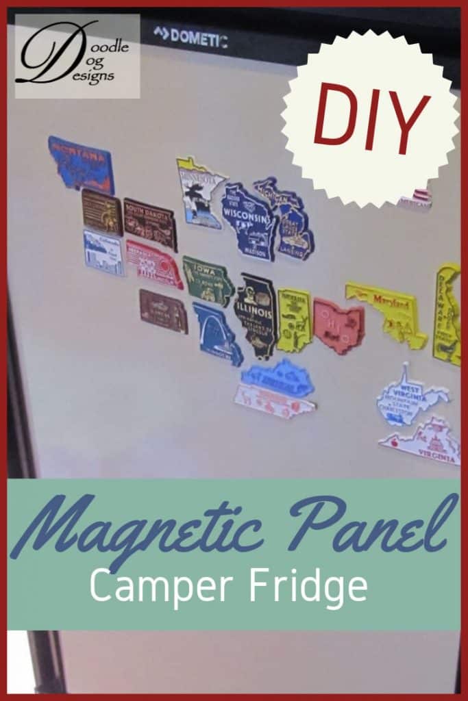 Adding a magnetic front to a camper refrigerator
