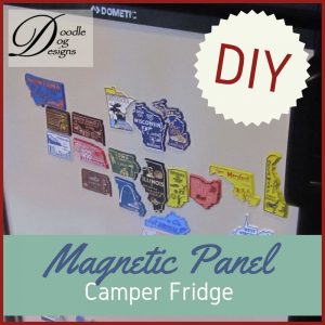 Adding a magnetic front to a camper refrigerator