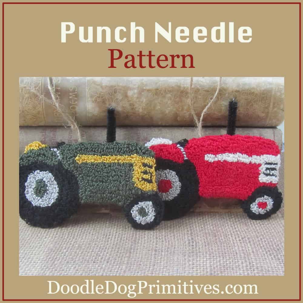 Punch Needle Tractors pattern