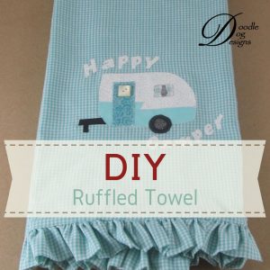 DIY ruffled tea towel