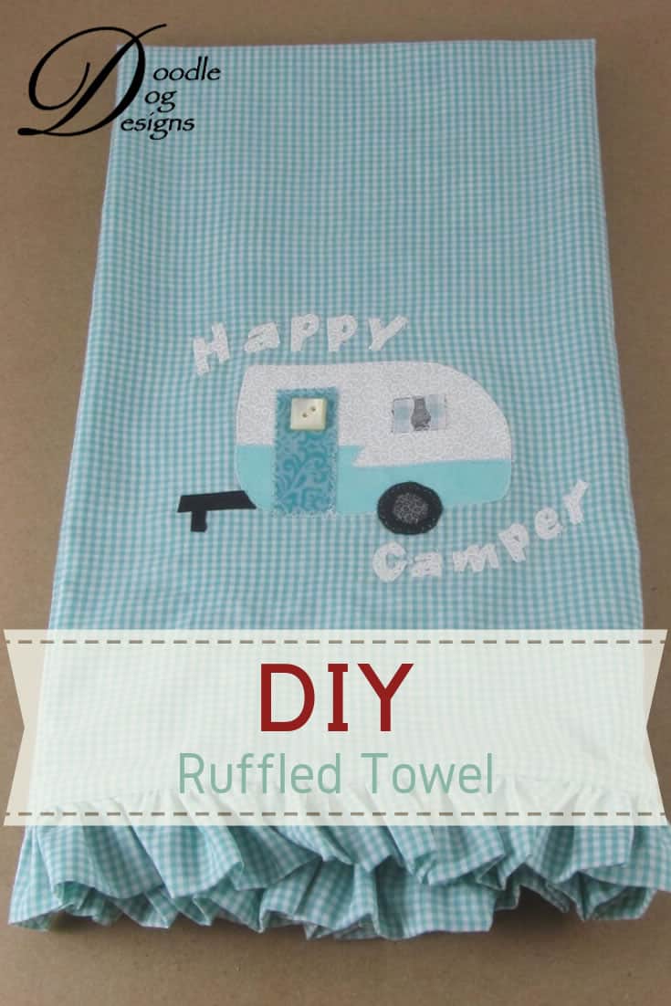 DIY ruffled tea towel