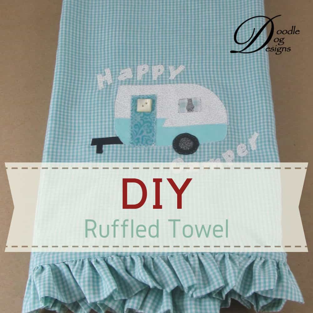 DIY ruffled tea towel