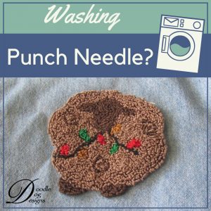 Washing punch needle on clothing