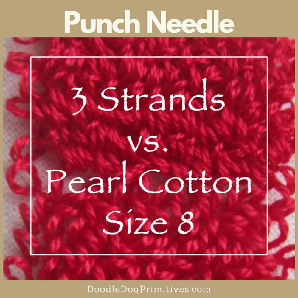 3 strands vs pearl cotton